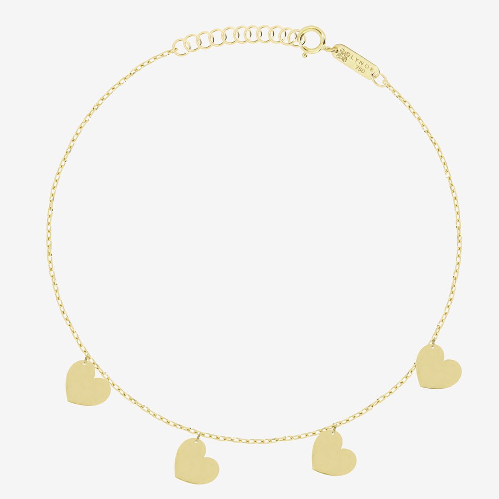 Hearts Bracelet - 18k Gold - Ly