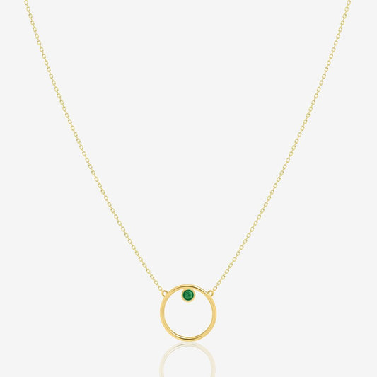 Joya Necklace in Emerald - 18k Gold - Ly