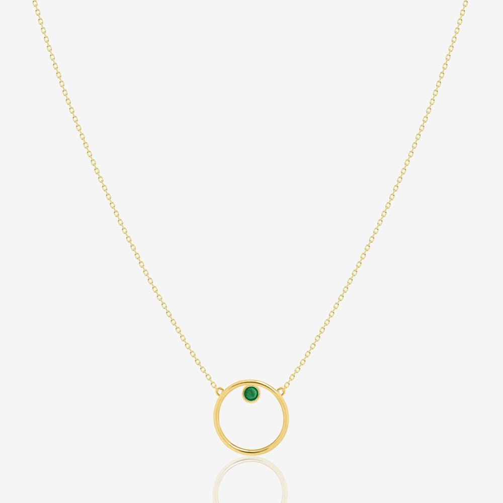 Joya Necklace in Emerald - 18k Gold - Ly