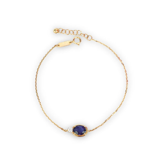 Larisa Bracelet in Diamond and Sapphire - 18k Gold - Lynor