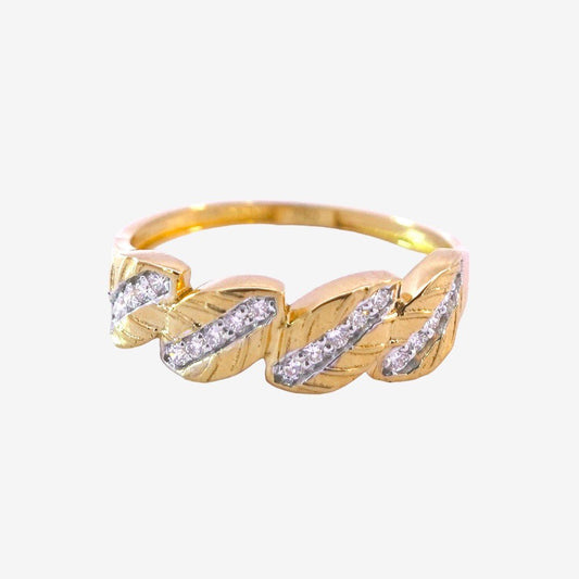 Leaves Ring in Diamond - 18k Gold - Lynor
