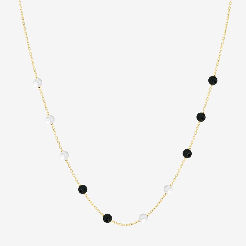 Libra Beaded Necklace - 18k Gold - Ly
