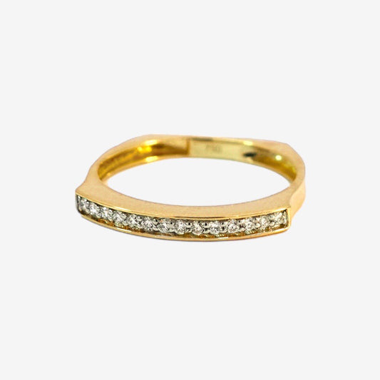 Line Ring in Diamond - 18k Gold - Lynor