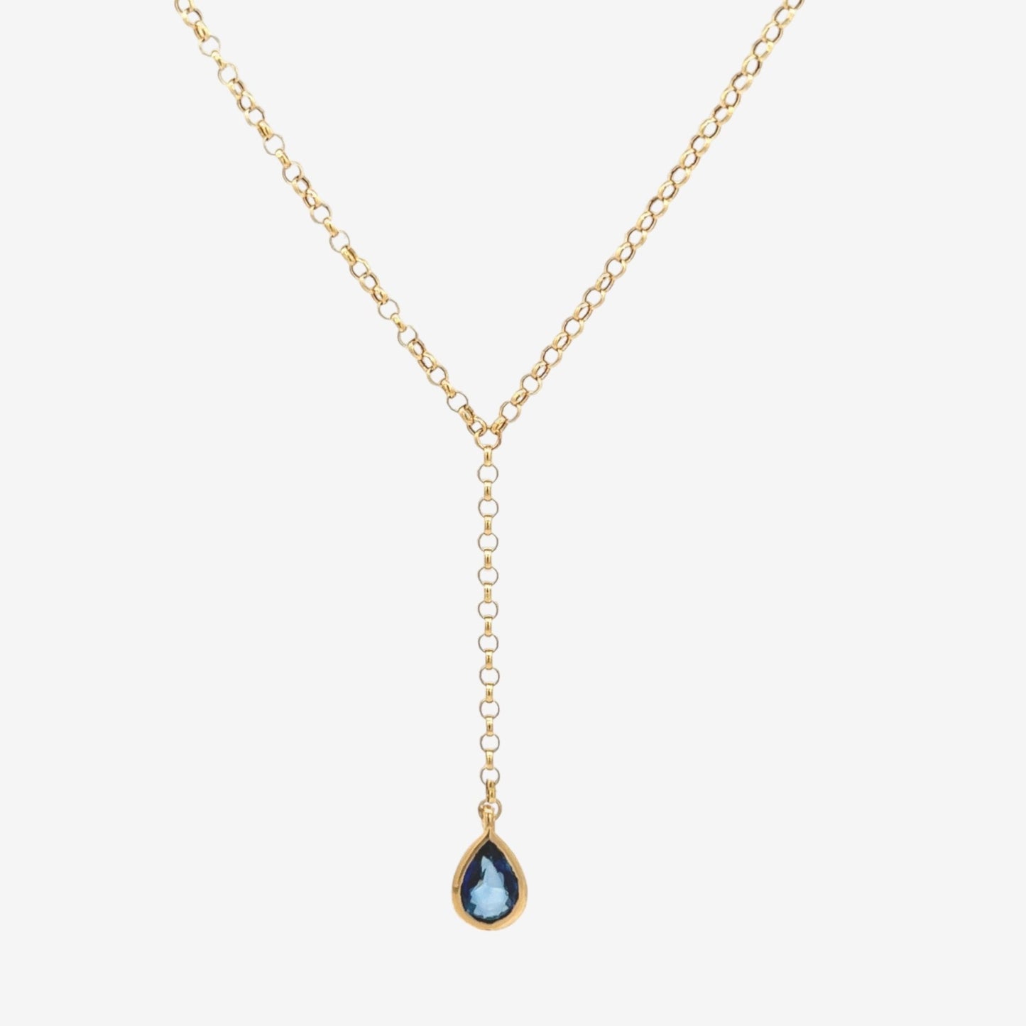 Louise Necklace in Sapphire - 18k Gold - Lynor