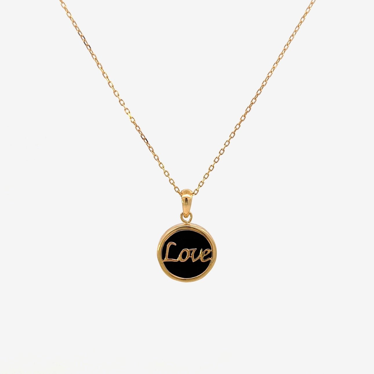 Love Icon Necklace in Black Onyx - 18k Gold - Ly