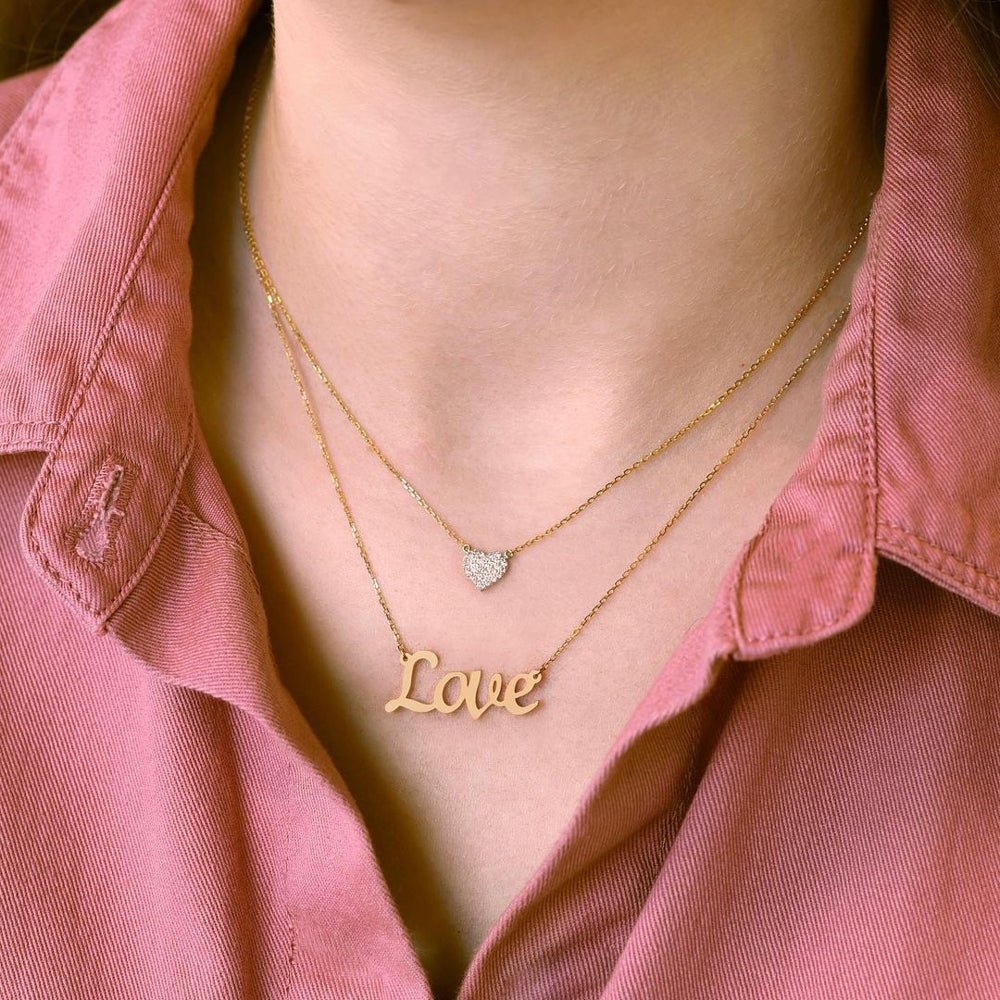 Love Mantra Necklace - 18k Gold - Ly