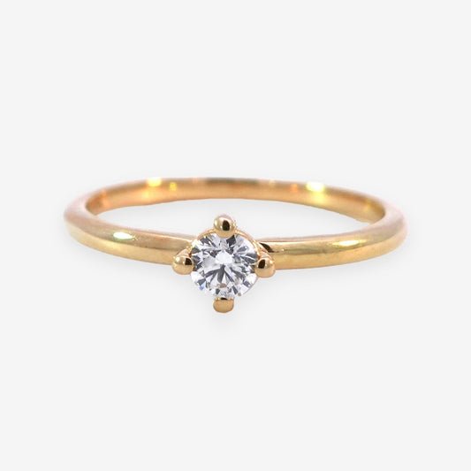 Lynor Solitaire Ring (3 mm Diamond) - 18k Gold - Lynor