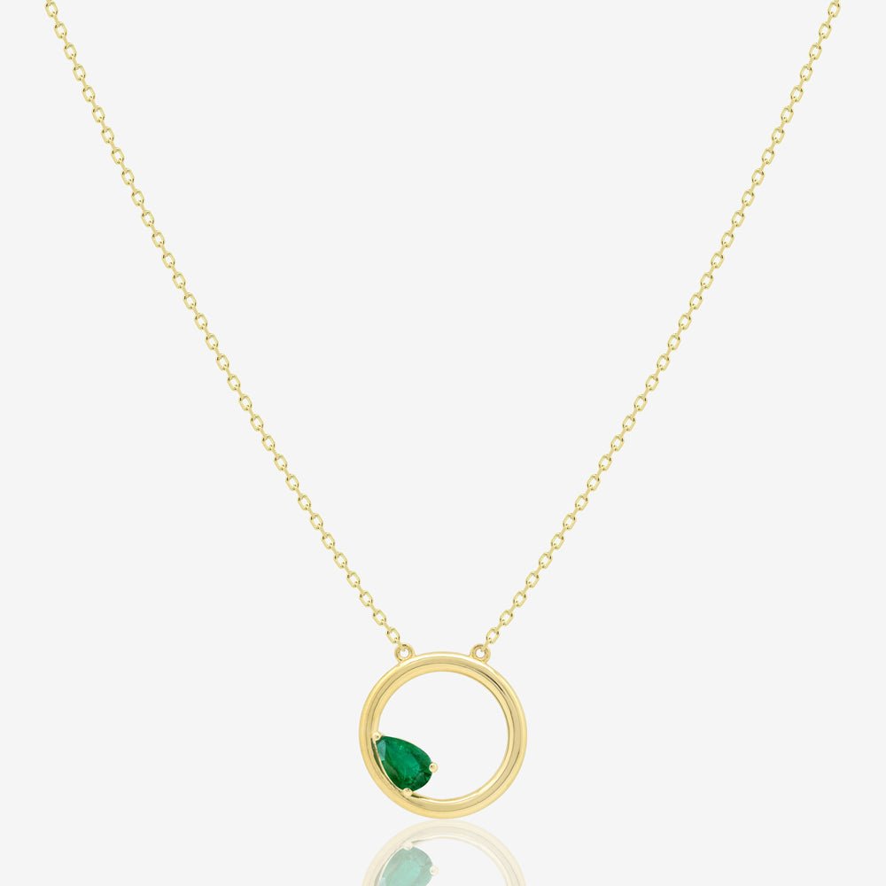 Lyric Necklace in Emerald - 18k Gold - Ly