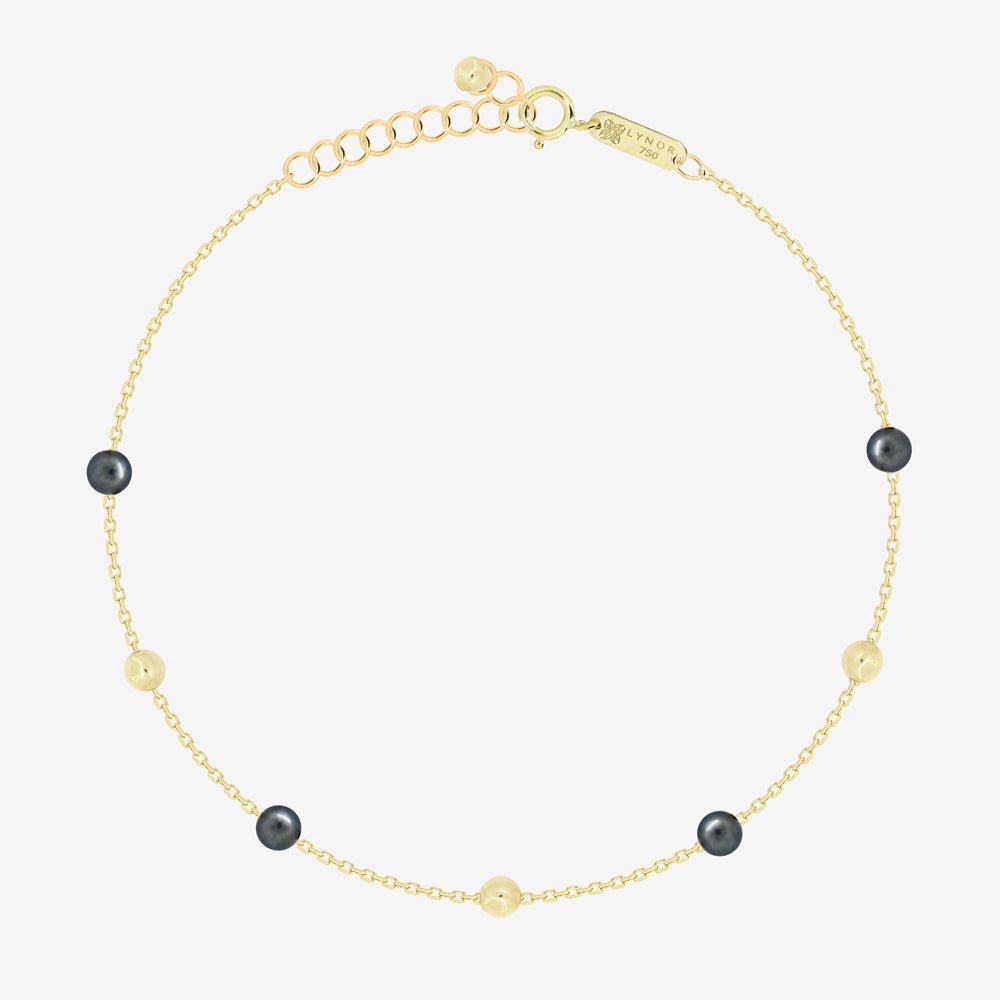 Margo Bracelet in Black Pearl - 18k Gold - Ly