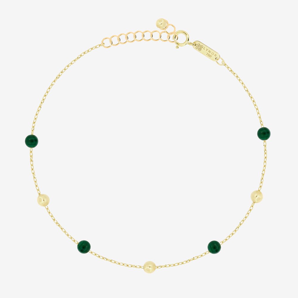 Margo Bracelet in Green Malachite - 18k Gold - Ly