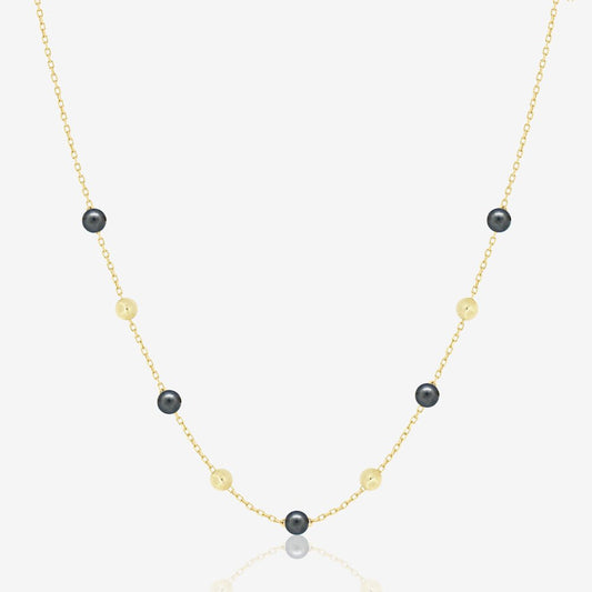 Margo Necklace in Black Pearl - 18k Gold - Ly