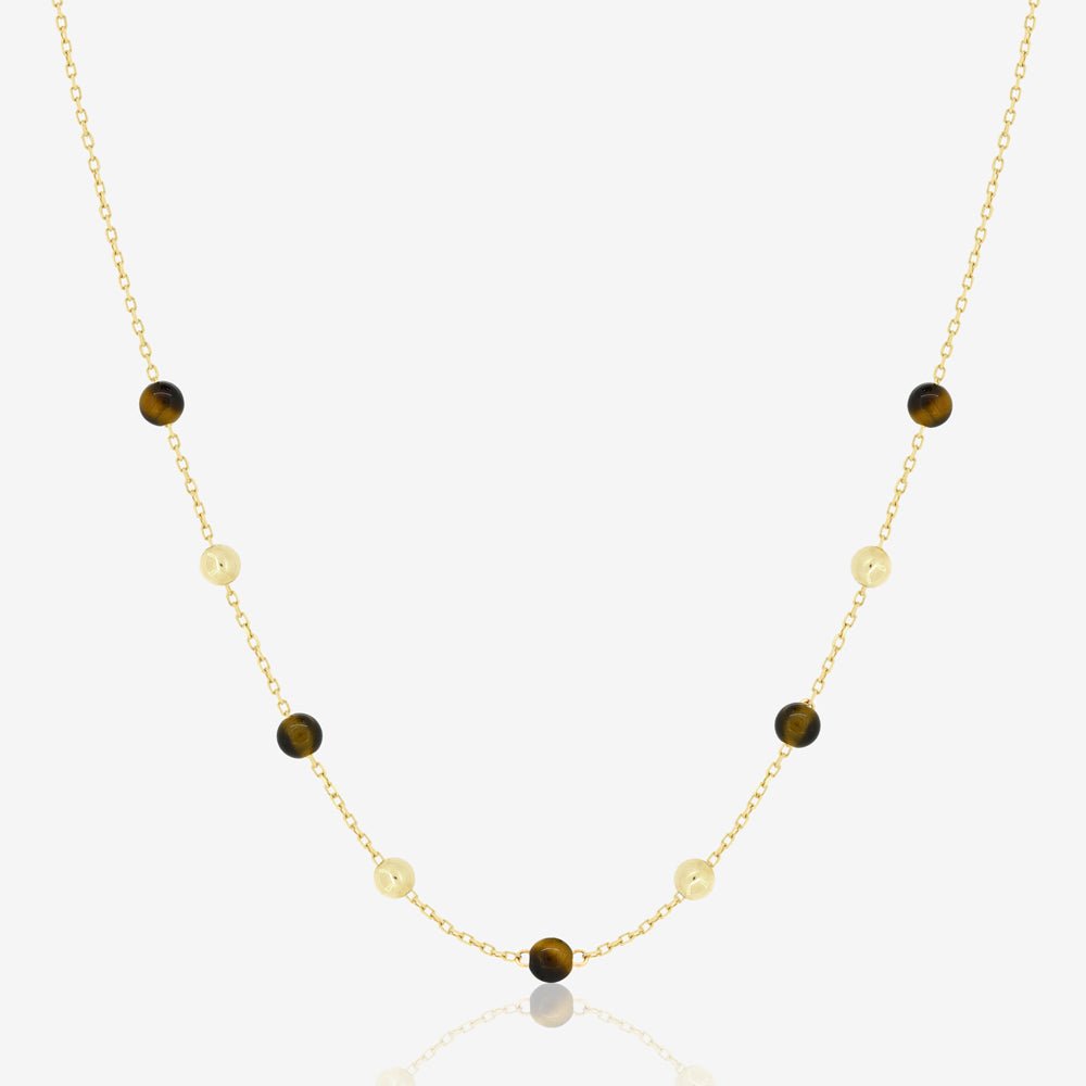 Margo Necklace in Tiger Eye - 18k Gold - Ly