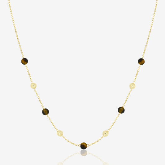 Margo Necklace in Tiger Eye - 18k Gold - Ly