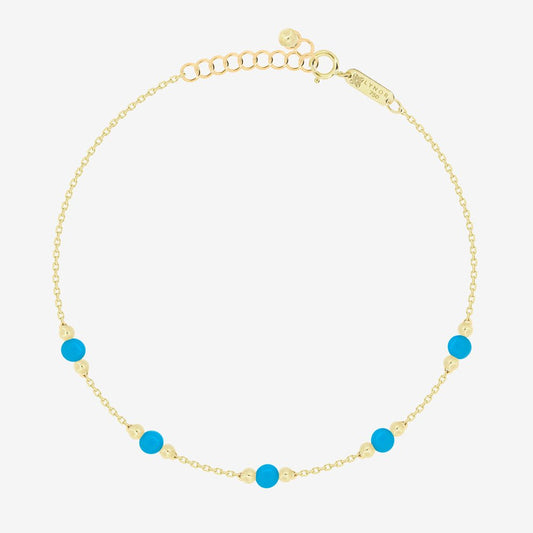 Mer Bracelet in Turquoise - 18k Gold - Ly