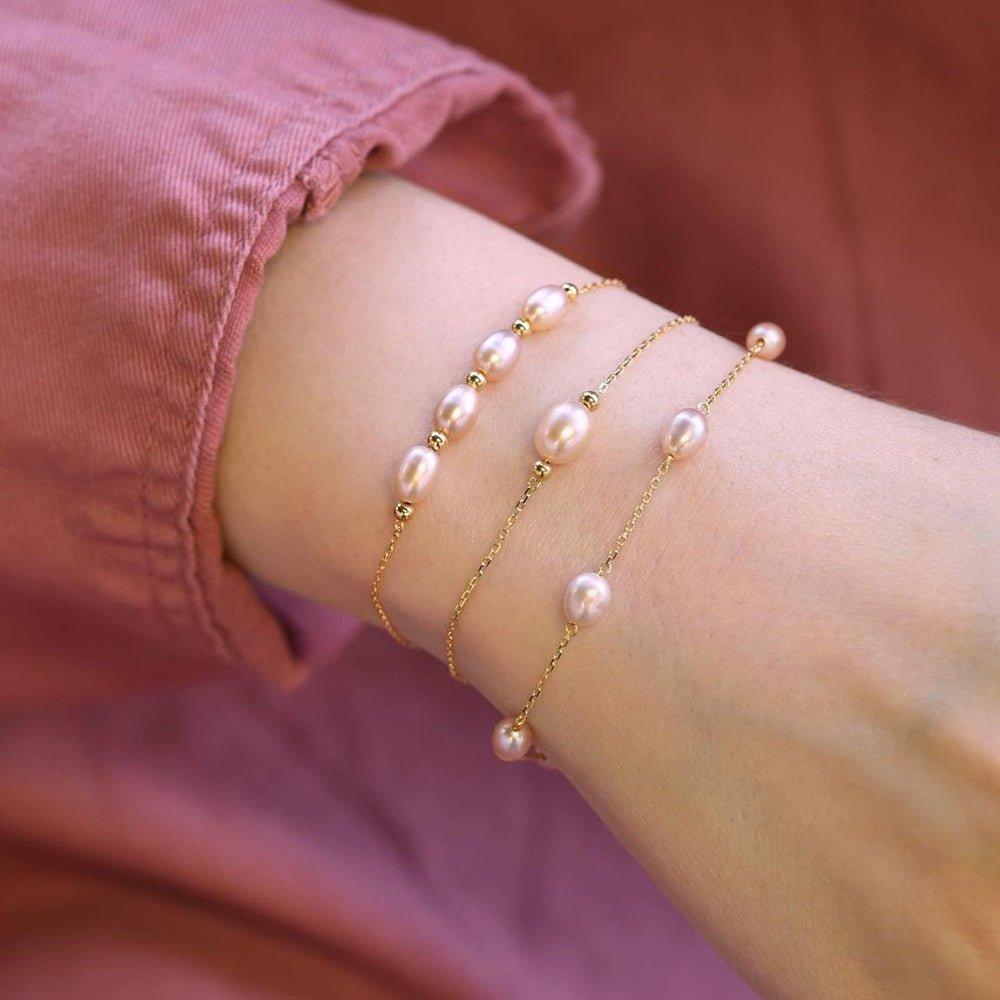 Mia Bracelet in Pearl - 18k Gold - Lynor