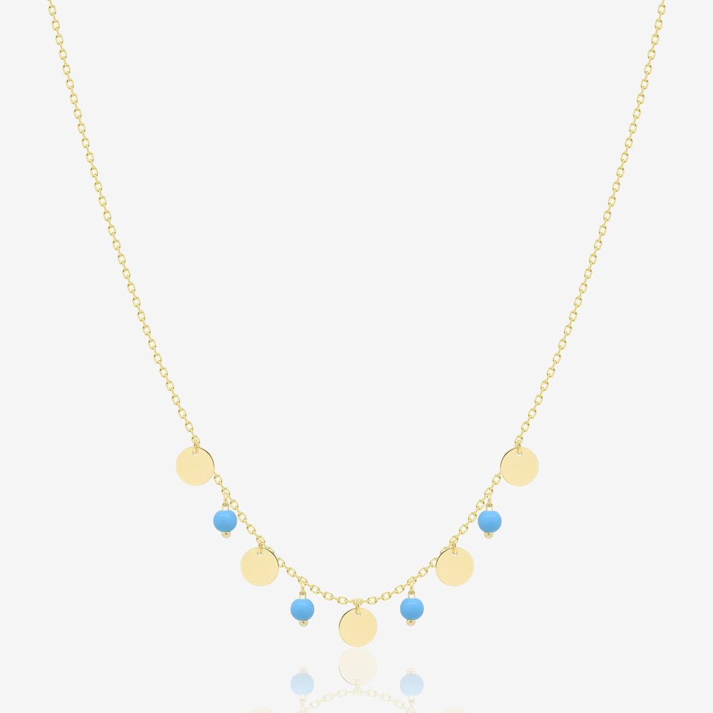 Milia Necklace in Turquoise - 18k Gold - Ly
