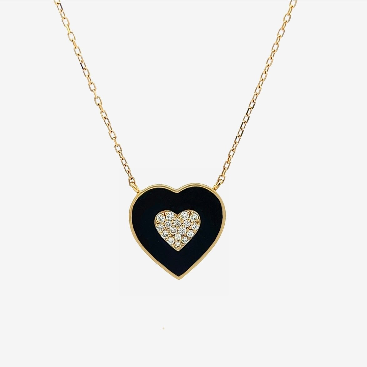 Mina Heart Necklace in Diamond - 18k Gold - Ly