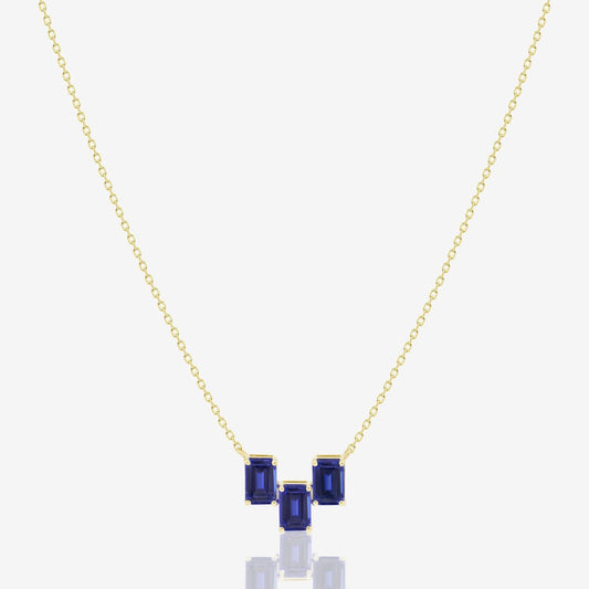 Montana Necklace in Sapphire - 18k Gold - Ly