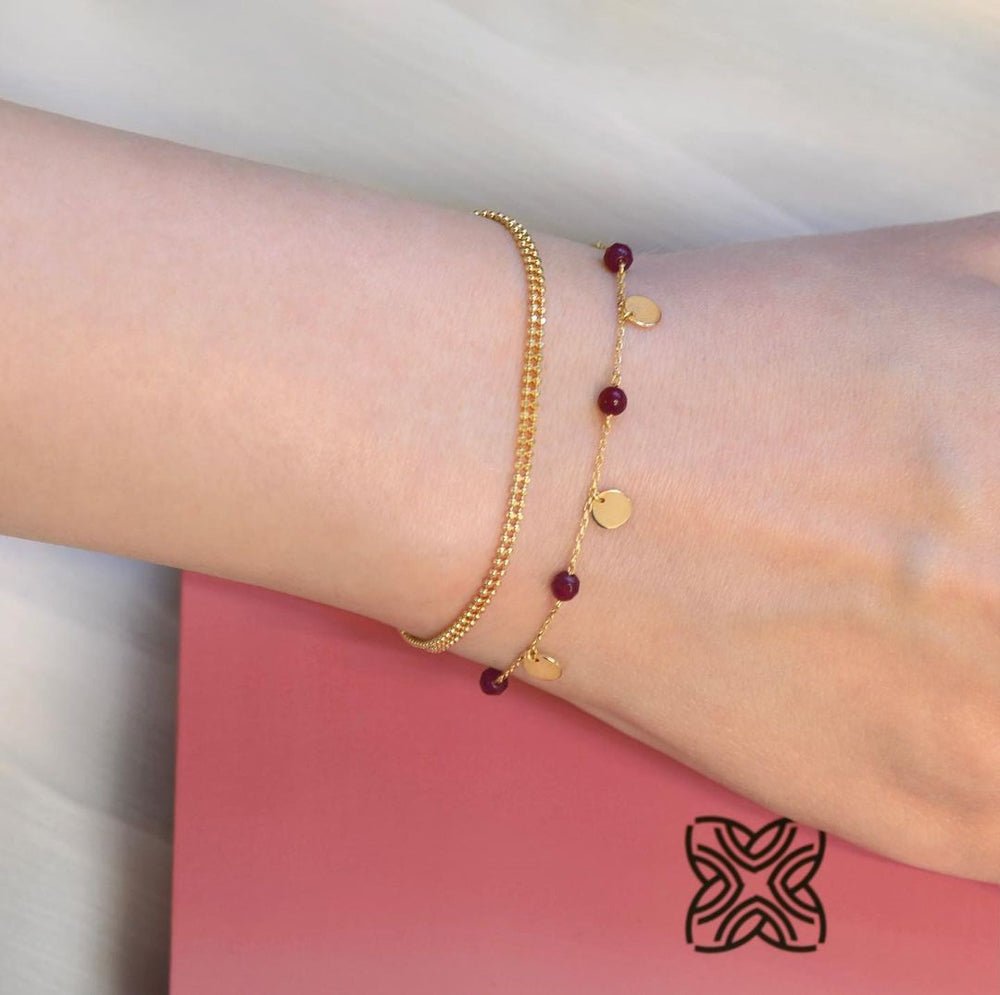 Oria Bracelet in Carnelian - 18k Gold - Ly