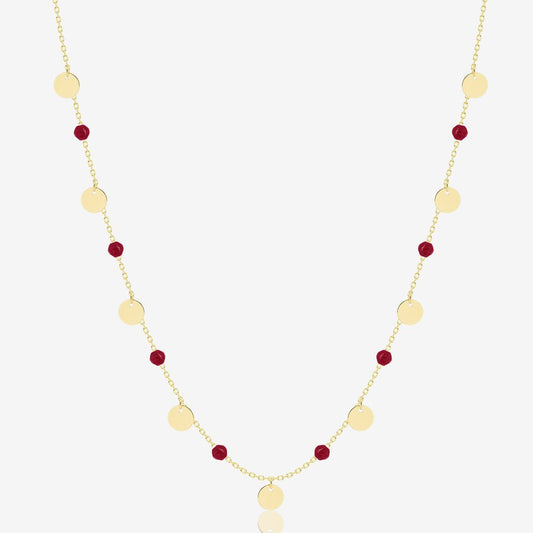 Oria Necklace in Carnelian - 18k Gold - Ly