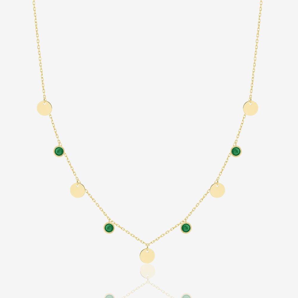 Oria Necklace in Emerald - 18k Gold - Ly