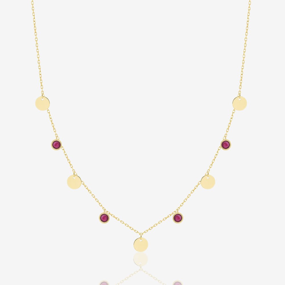 Oria Necklace in Ruby - 18k Gold - Ly
