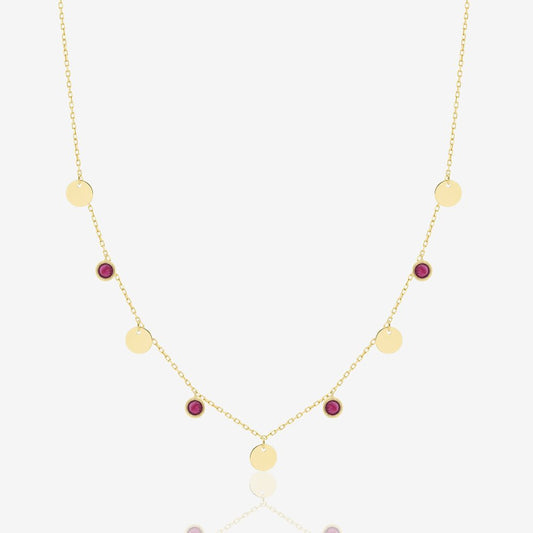 Oria Necklace in Ruby - 18k Gold - Ly