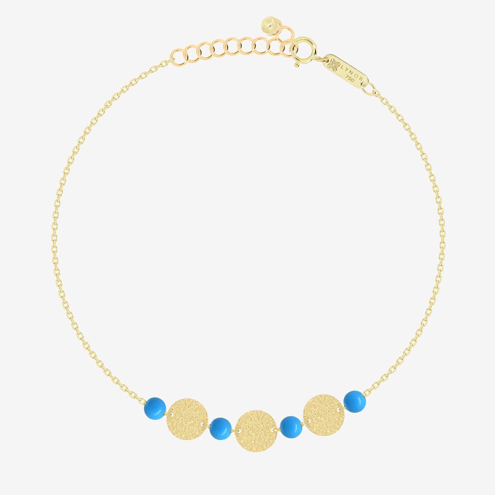 Oriane Bracelet in Turquoise - 18k Gold - Ly