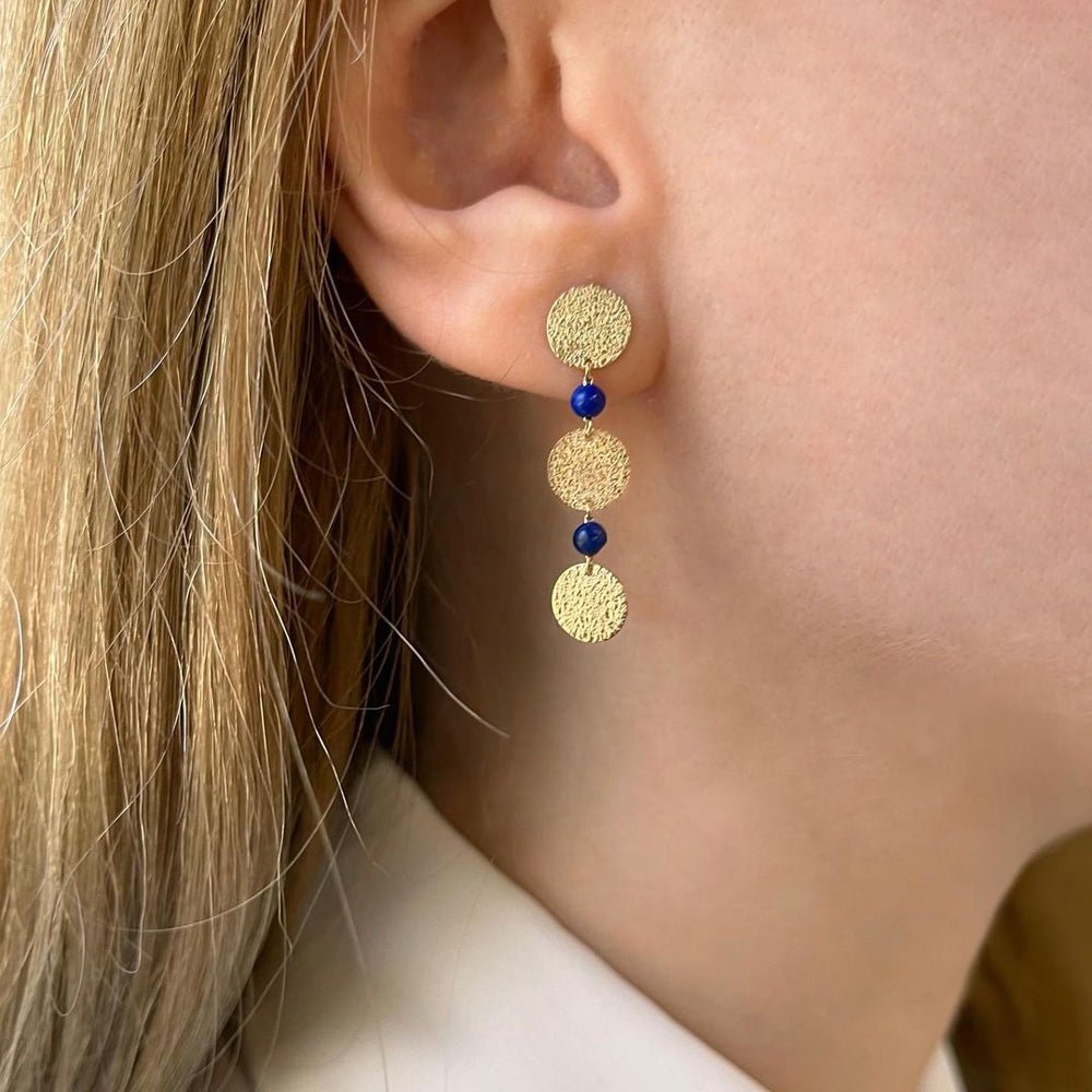 Oriane Earrings in Lapis Lazuli - 18k Gold - Ly