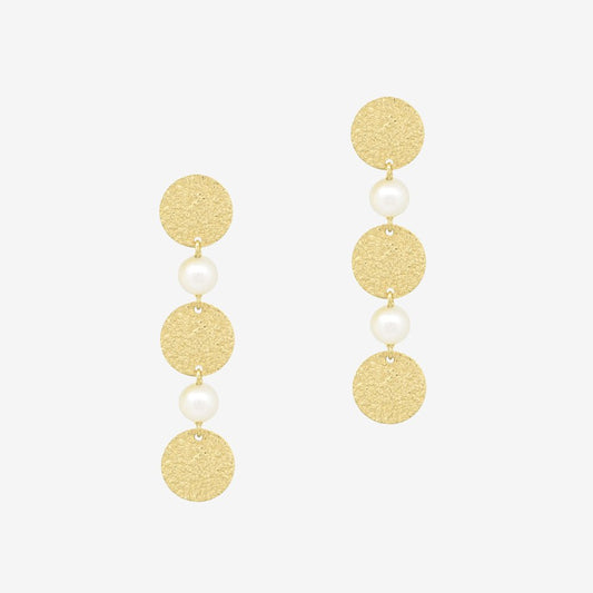 Oriane Earrings in Pearl - 18k Gold - Ly
