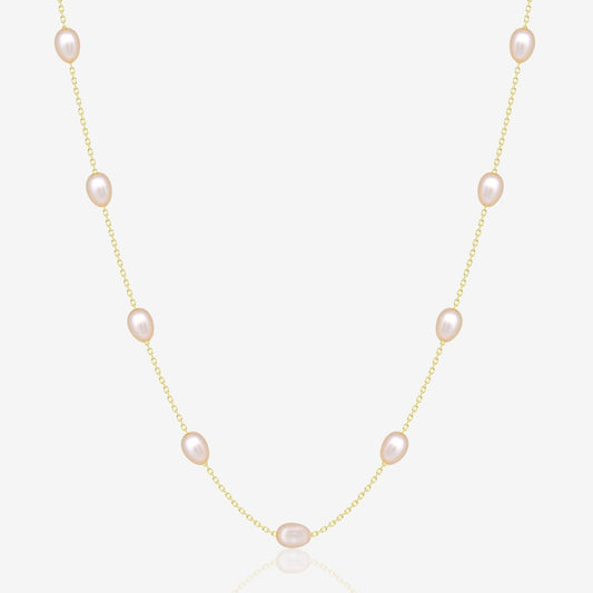 Pearl Drops Necklace - 18k Gold - Ly