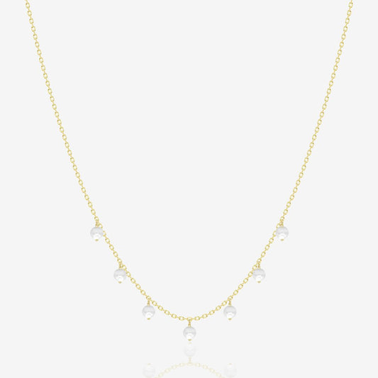 Pearl Petals Necklace - 18k Gold - Ly