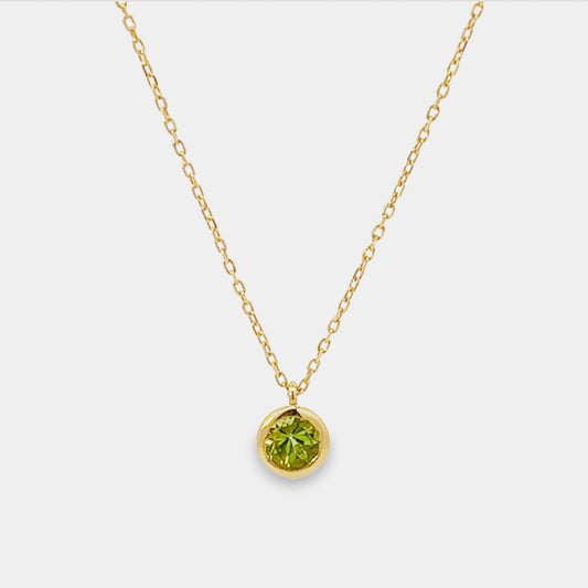 Polka Necklace in Peridot - 18k Gold - Ly