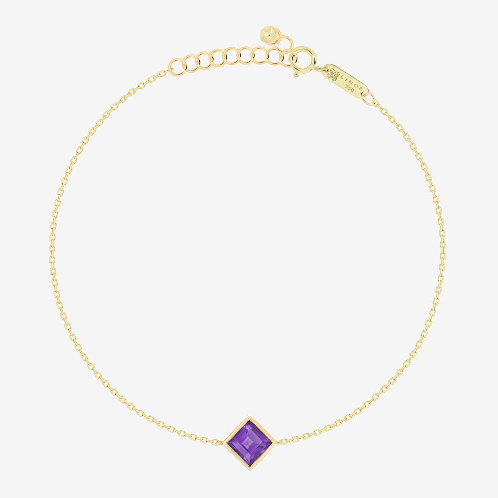 Princess Bracelet in Amethyst - 18k Gold - Ly