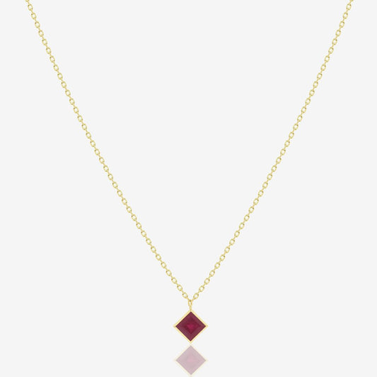 Princess Necklace in Ruby - 18k Gold - Ly
