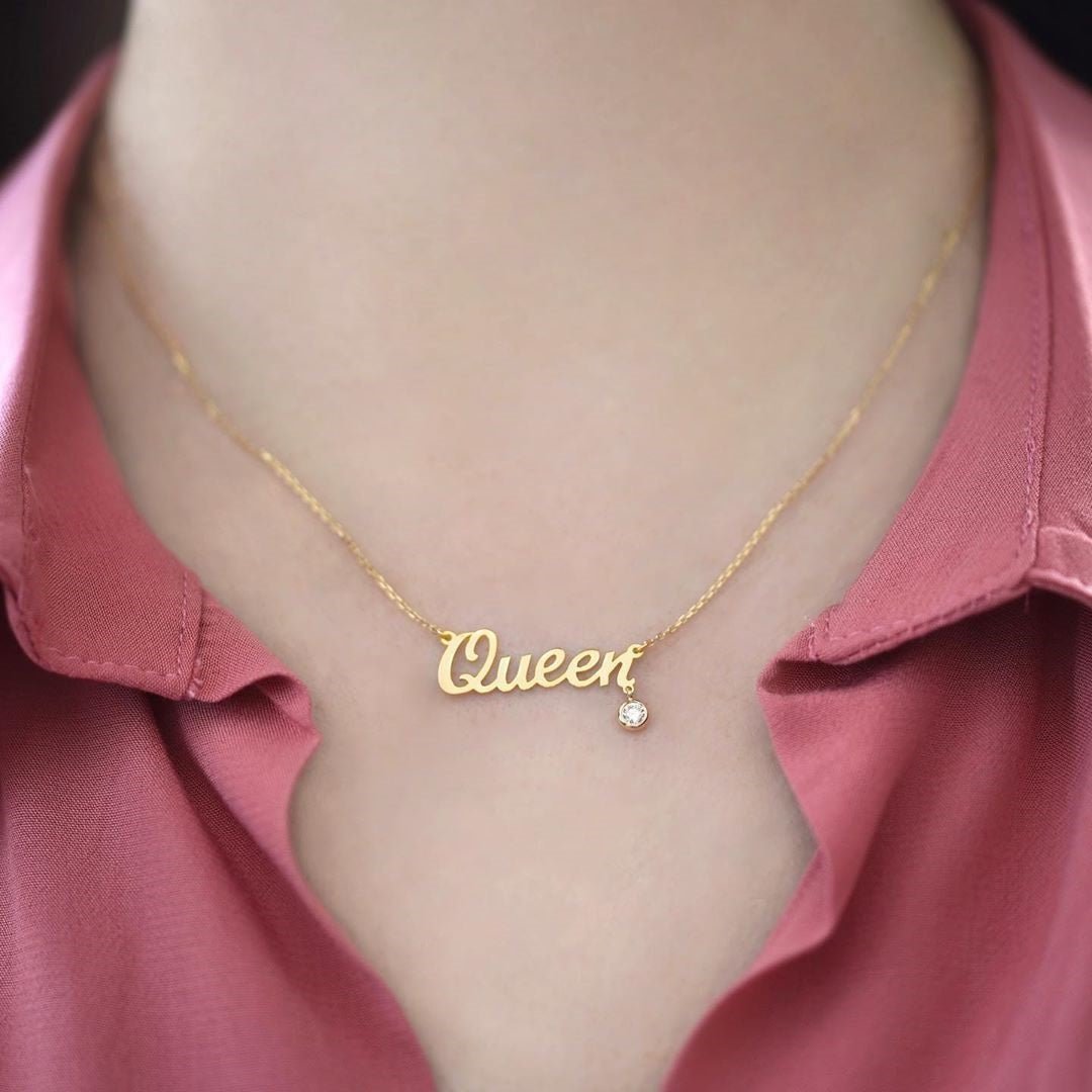 Queen Necklace in Diamond - 18k Gold - Ly
