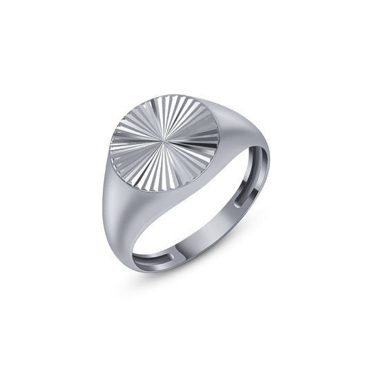 Rays Signet Ring - Platinum, for him - 18k Gold - Lynor