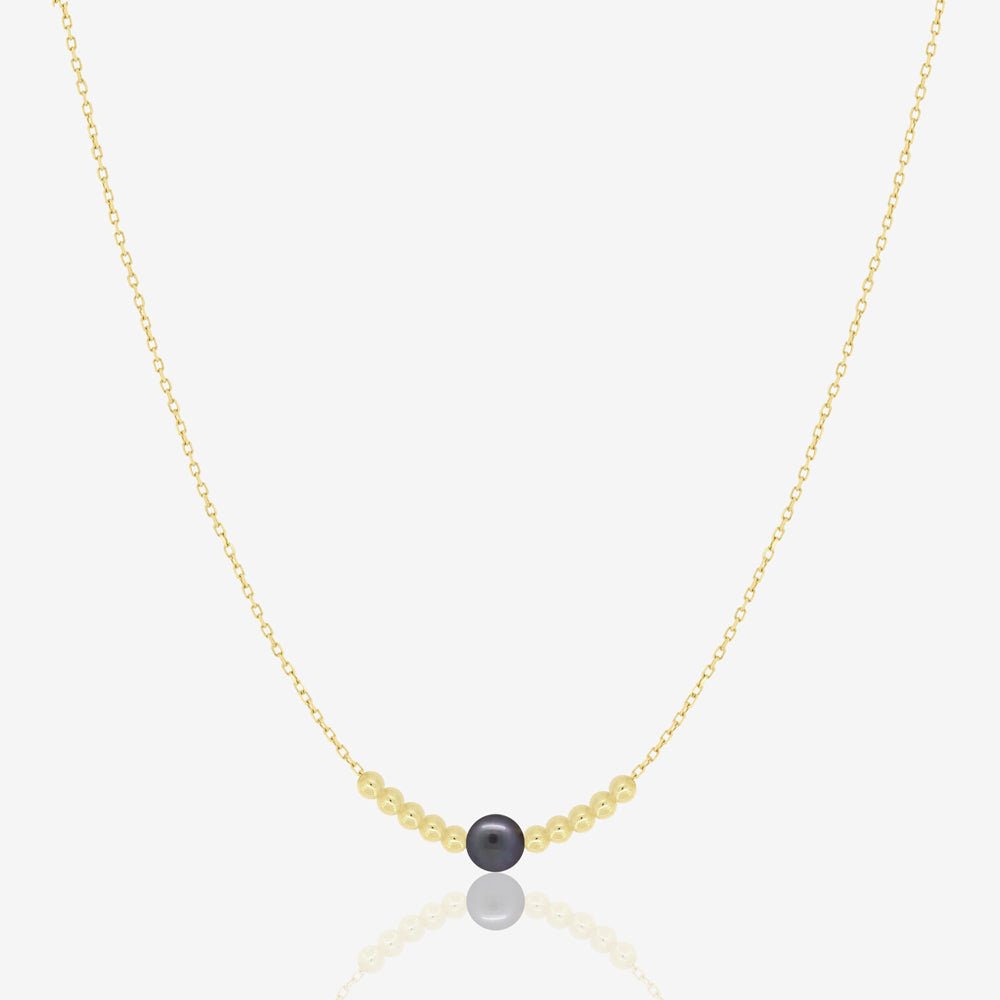 Reina Necklace in Black Pearl - 18k Gold - Ly