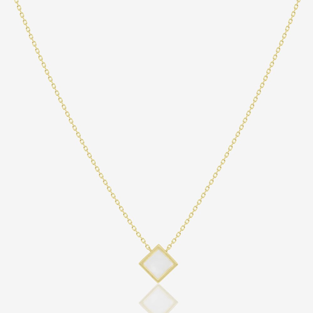Rhombus Necklace in Mother of Pearl - 18k Gold - Ly