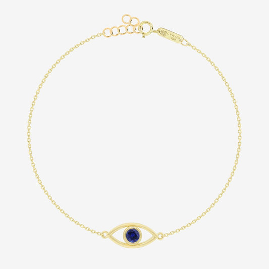 Sapphire Eye Bracelet - 18k Gold - Ly