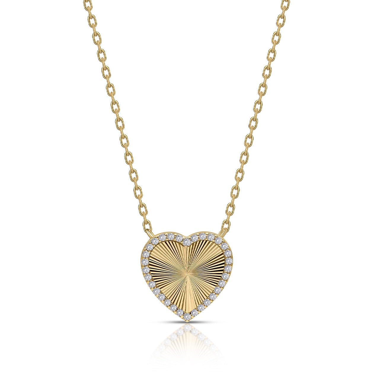 Shiny Heart Necklace - 18k Gold - Lynor