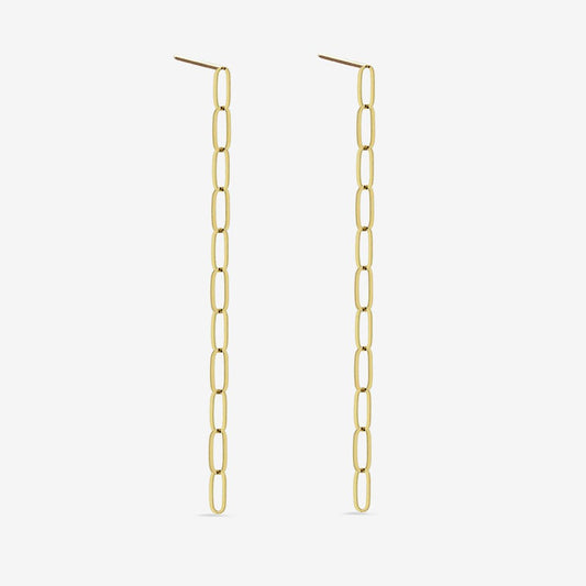Short Links Earrings - 18k Gold - Ly