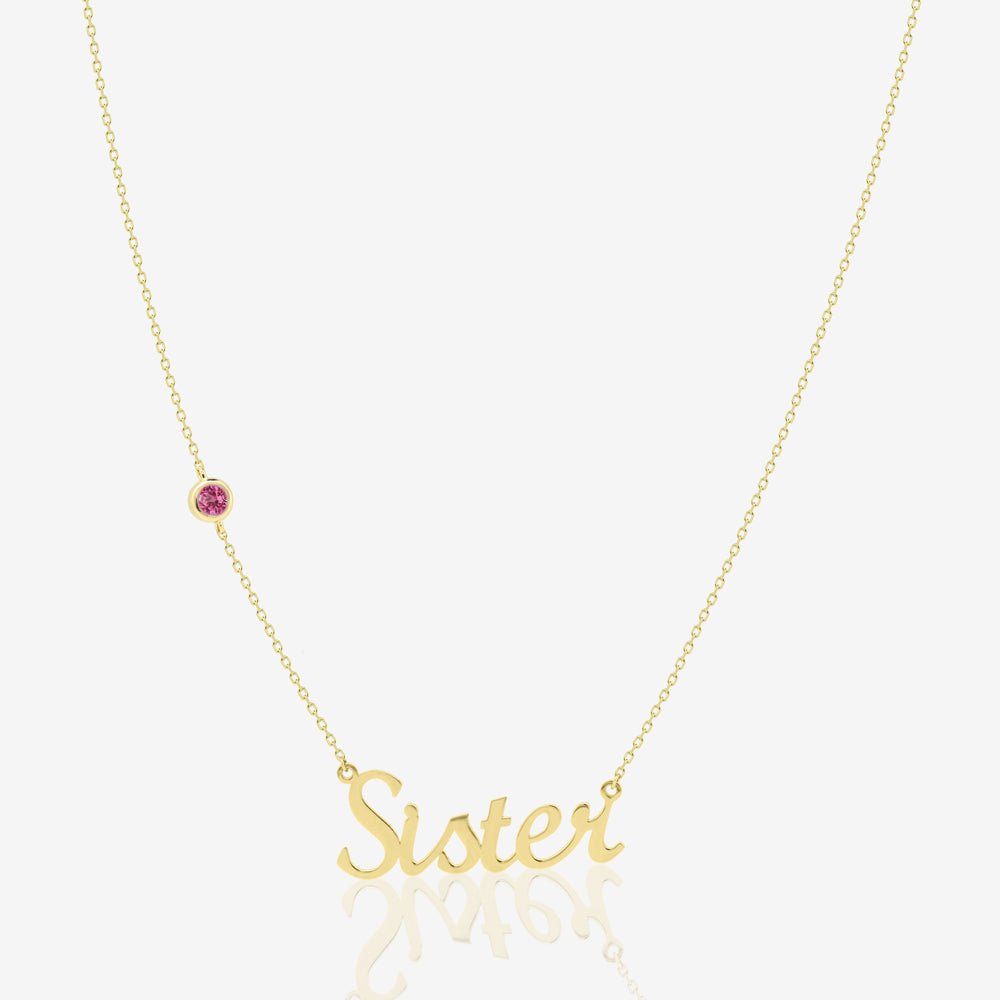 Sister Necklace in Pink Tourmaline - 18k Gold - Ly
