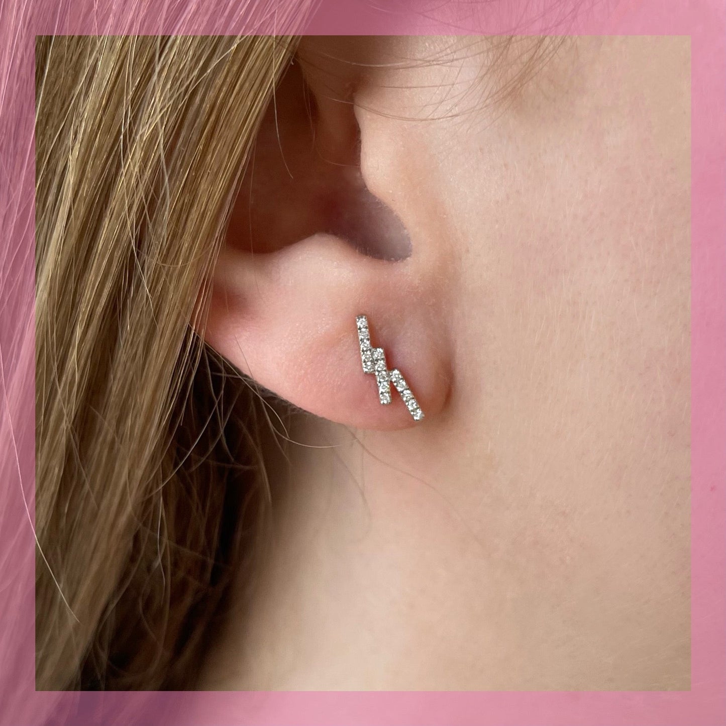 Skye Earrings in Diamond - 18k Gold - Lynor