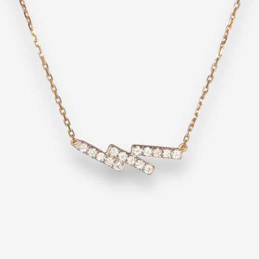 Skye Necklace in Diamond - 18k Gold - Lynor
