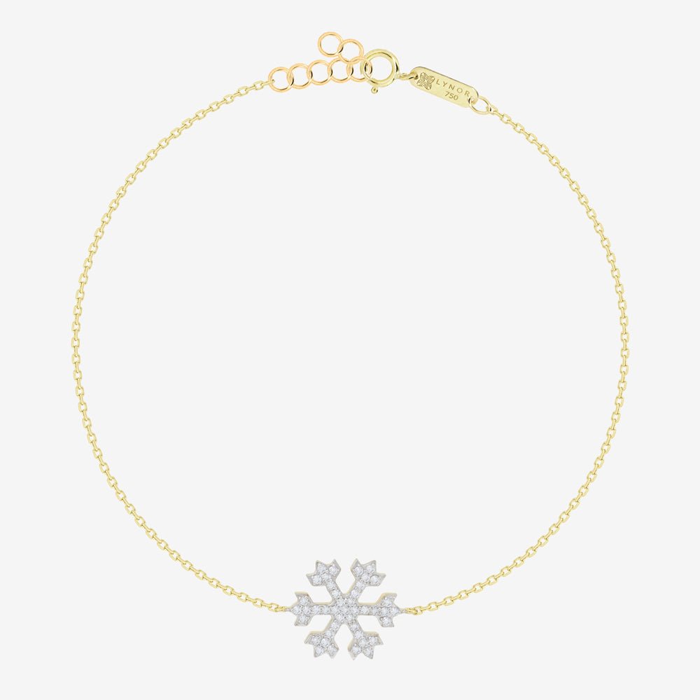 Snowflake Bracelet in Diamond - 18k Gold - Ly