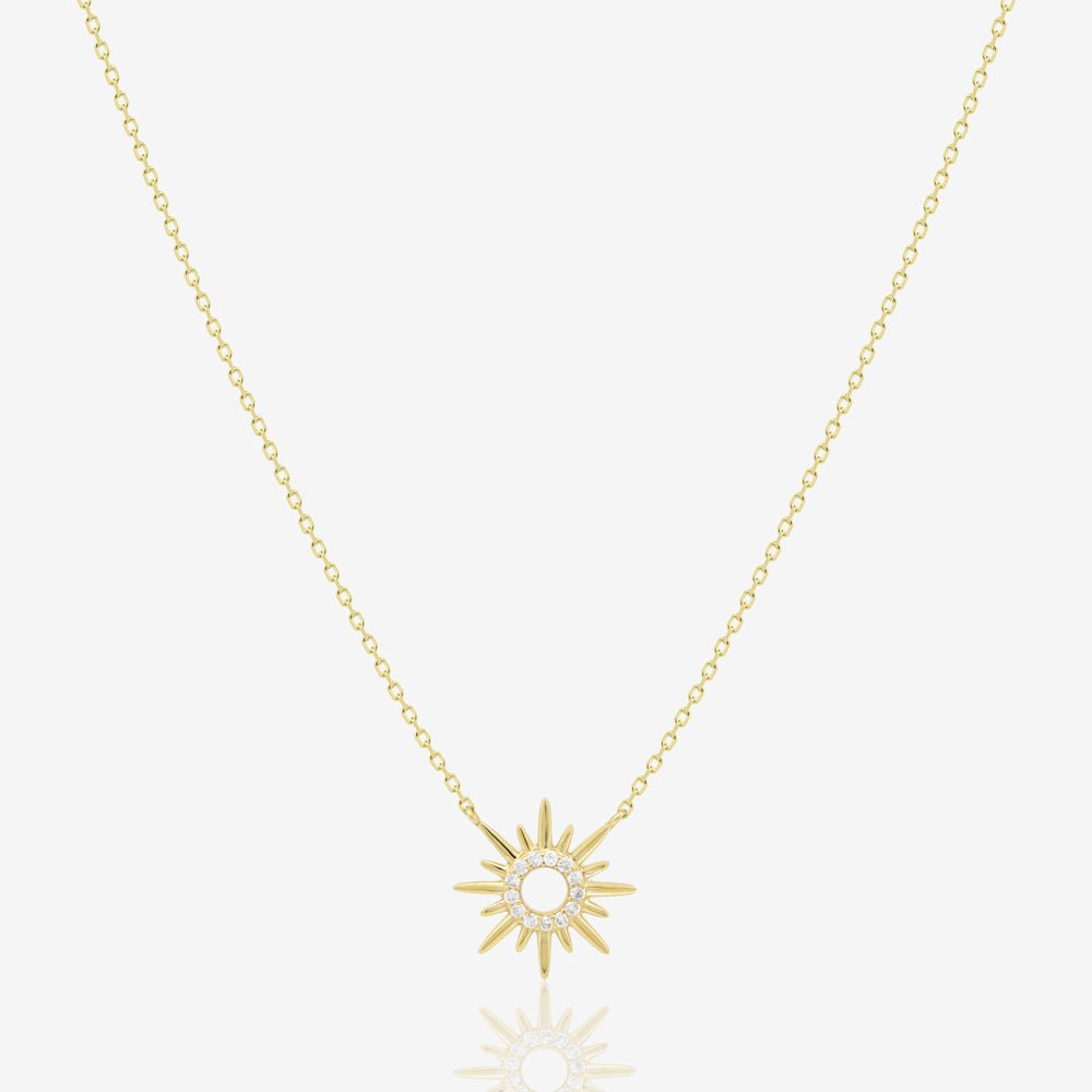 Sol Necklace in Diamond - 18k Gold - Ly