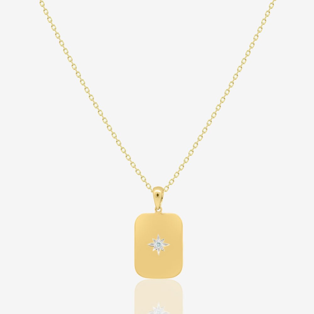 Star Icon Necklace in Diamond - 18k Gold - Ly