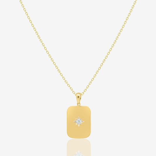 Star Icon Necklace in Diamond - 18k Gold - Ly