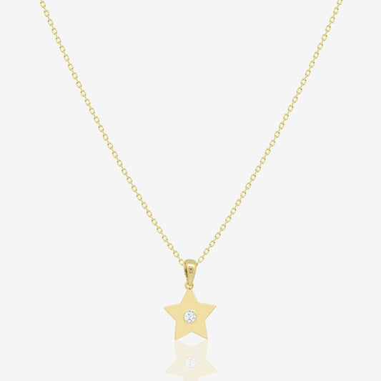 Star Necklace in Diamond - 18k Gold - Ly